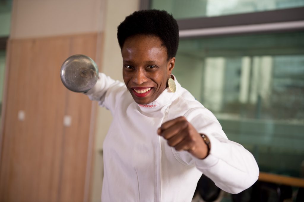 ©Gaël Dupret/MaxPPP, France, Levallois-Perret 26-02-2016 : Portrait de sportive Photo : Sarah Daninthe - Epeiste - Equipe de France