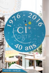 ©Gaël Dupret, France, Paris le 13-10-2016 : 40 ans du CI ORTF / 40 years of CI ORTF Soirée d'anniversaire pour les 40 ans du CI ORTF au siège de la maison de la radio / Radio France Birthday party for 40 years of CI ORTF headquarters of the Maison de Radio / Radio France Photo : signalétique Safety