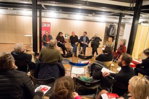 ©Gaël Dupret/MaxPPP, France, Paris le 01-01-2017 : Présentation de l'IRCEC à l'UPP / Presentation of IRCEC at the UPP Photo : Serge DELEU, Président de l'UPP - Union des Photographe Professionnels / Auteurs reçoit Angela ALVES, Directrice de l'IRCEC - Caisse nationale de retraite complémentaire des artistes auteurs (Raap, RACD, RACL), Frédéric BUXIN, Président du Groupe Berri - CAVEC CAVOM CIPAV IRCEC, Victor GALVAO, Responsable Juridique de l'IRCEC - Caisse nationale de retraite complémentaire des artistes auteurs (Raap, RACD, RACL), Marie-Noëlle BAYARD, Trésorière de l'AFD - Alliance Francaise des Designers en compagnie de Danièle TAULIN HOMMELL, Directrice de la communication de l'UPP - Union des Photographe Professionnels / Auteurs pour présenter la réforme de l'IRCEC / RAAP la complémentaire retraite des photographes et designers. Serge DELEU, President of UPP - Union of Professional Photographer / Authors Angela ALVES, Director of IRCEC - National Supplementary Pension Fund for Author Artists (Raap, RACD, RACL), Frédéric BUXIN, Chairman of the Berri Group - CAVEC CAVOM CIPAV IRCEC, Victor GALVAO, Legal Officer of the IRCEC - National Supplementary Pension Fund for Author Artists (Raap, RACD, RACL), Marie-Noëlle BAYARD, Treasurer of the AFD - Alliance Francaise des Designers in the company of Danièle TAULIN HOMMELL, Director of Communications of UPP - Union of Professional Photographer / Authors to present the reform of the IRCEC / RAAP the complementary retreat of photographers and designers.