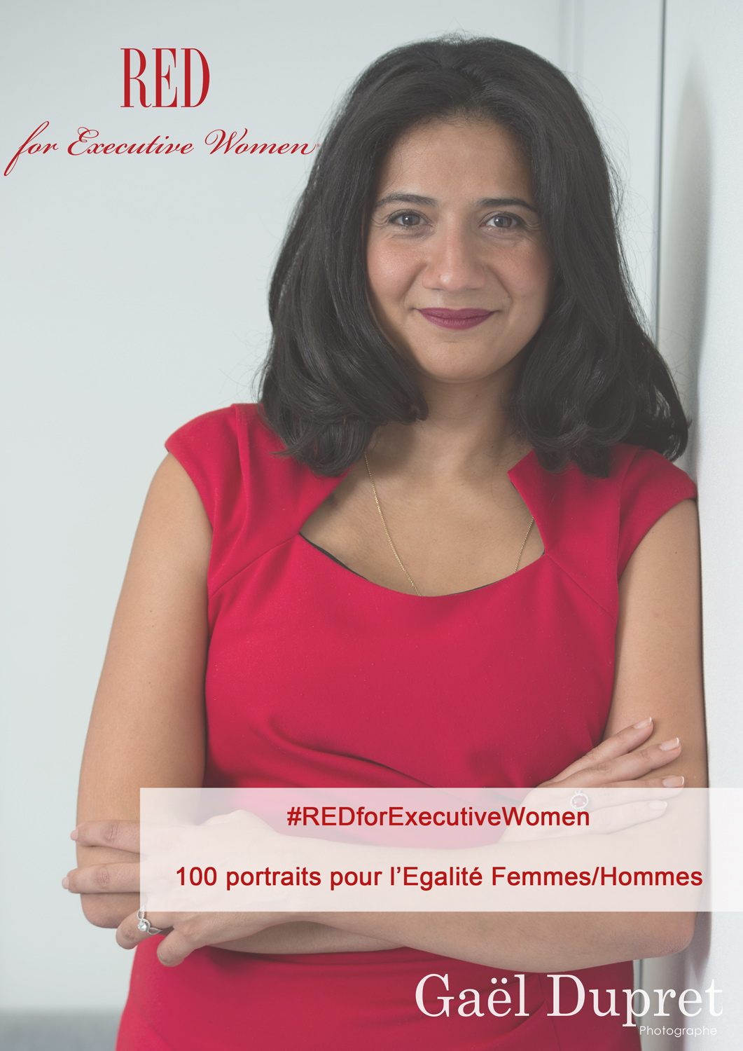 Visuel réunissant en petit format les portraits des 100 femmes qui ont posées dans RED for Executive Women