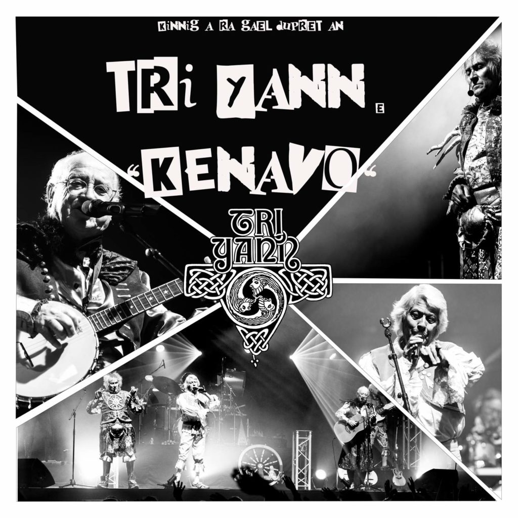 Couverture du livre d'artiste de Gaêl Dupret. Le titre du livre est Tri Yann e "Kenavo"